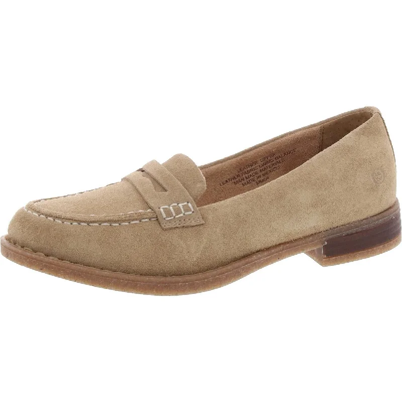 Women's Fur - Lined Ballet Flats in Tan for a Cozy Winter Option Born Womens Marlo Padded Insole Faux Suede Loafers