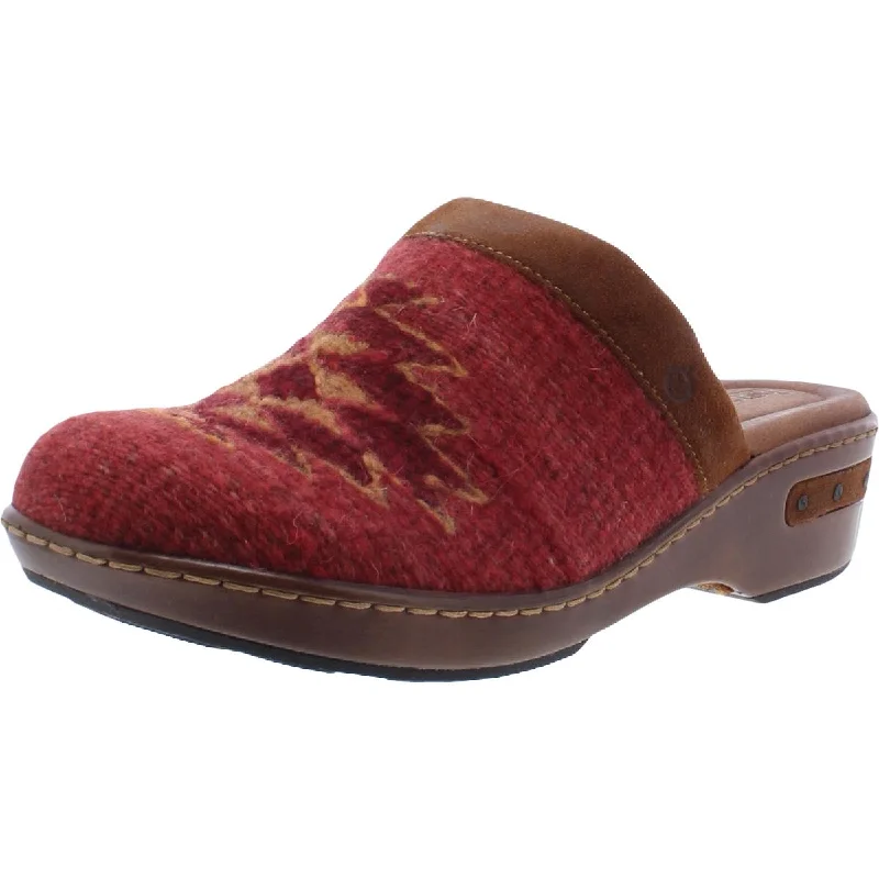 Women's Bow - Embellished Ballet Flats with a Platform Sole in Red for Added Height Born Womens Bandy Aztec Clog Woven Southwestern Clogs Women's Bow - Embellished Ballet Flats with a Platform Sole in Red for Added Height Born Womens Bandy Aztec Clog Woven Southwestern Clogs