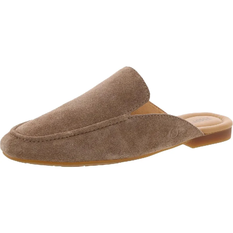 Women's Fur - Lined Ballet Flats in Tan for a Cozy Winter Option Born Womens Lamara Cushioned Footbed Faux Suede Mules