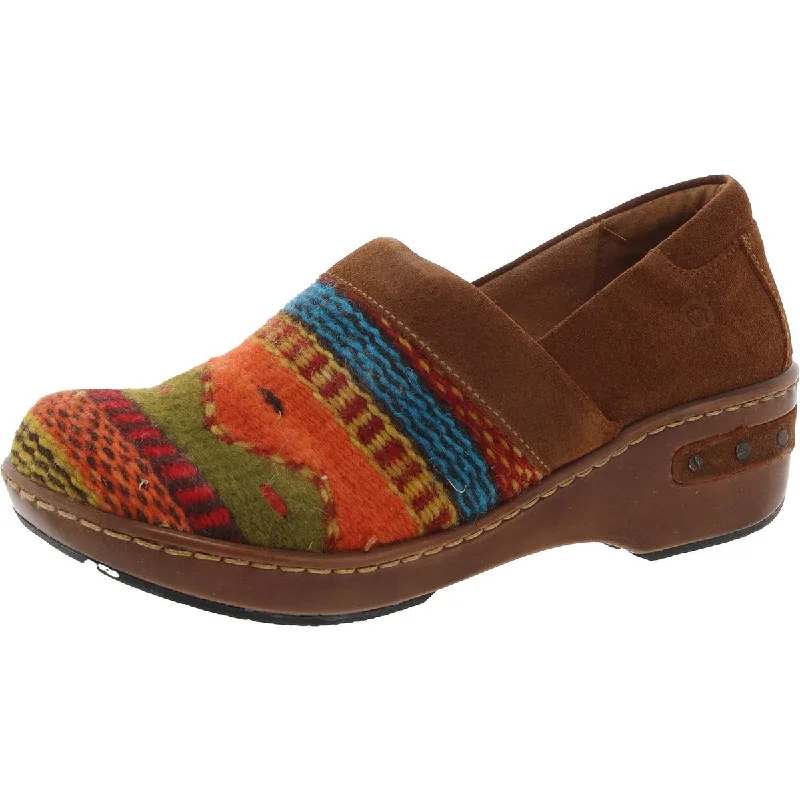 Women's Fur - Lined Ballet Flats in Tan for a Cozy Winter Option Born Womens BAILIE Printed Leather Clogs Women's Fur - Lined Ballet Flats in Tan for a Cozy Winter Option Born Womens BAILIE Printed Leather Clogs