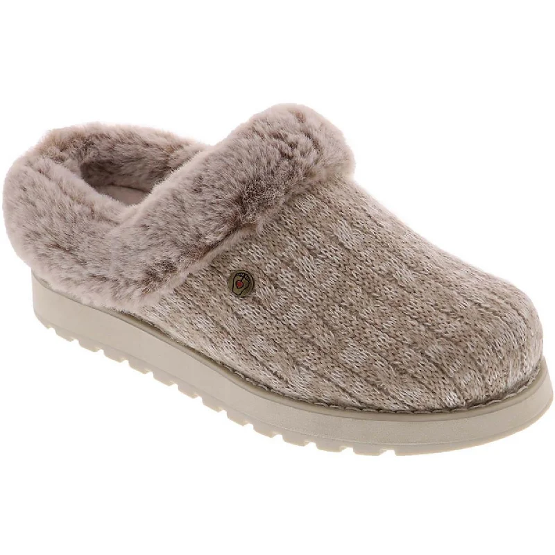 Women's Geometric - Patterned Ballet Flats in Multicolor for a Fashion - Forward Look BOBS From Skechers Womens Keepsakes Ice Angel Cable Knit Faux Fur Clogs