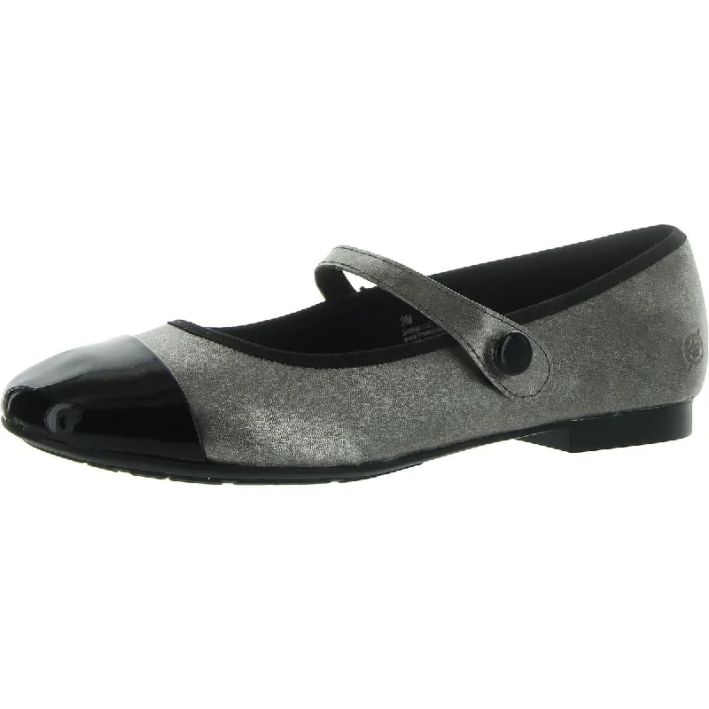 Women's Bow - Embellished Ballet Flats with a Platform Sole in Red for Added Height Born Womens Leather Flat Mary Janes