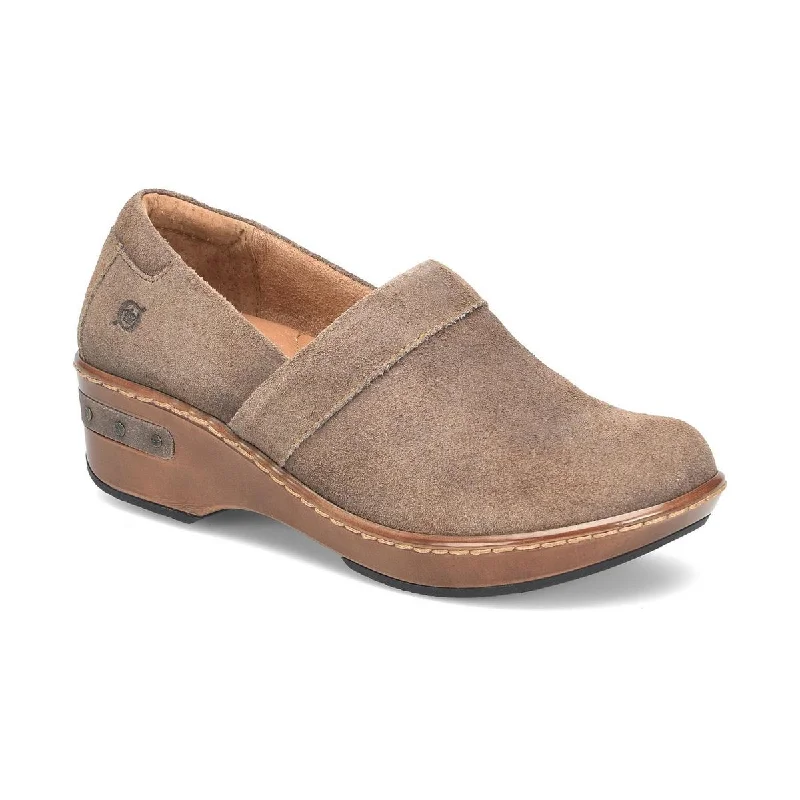 Women's Cashmere - Lined Ballet Flats in Burgundy for Warmth in Cold Weather Born Womens Bailie Suede Slip-on Clogs Women's Cashmere - Lined Ballet Flats in Burgundy for Warmth in Cold Weather Born Womens Bailie Suede Slip-on Clogs