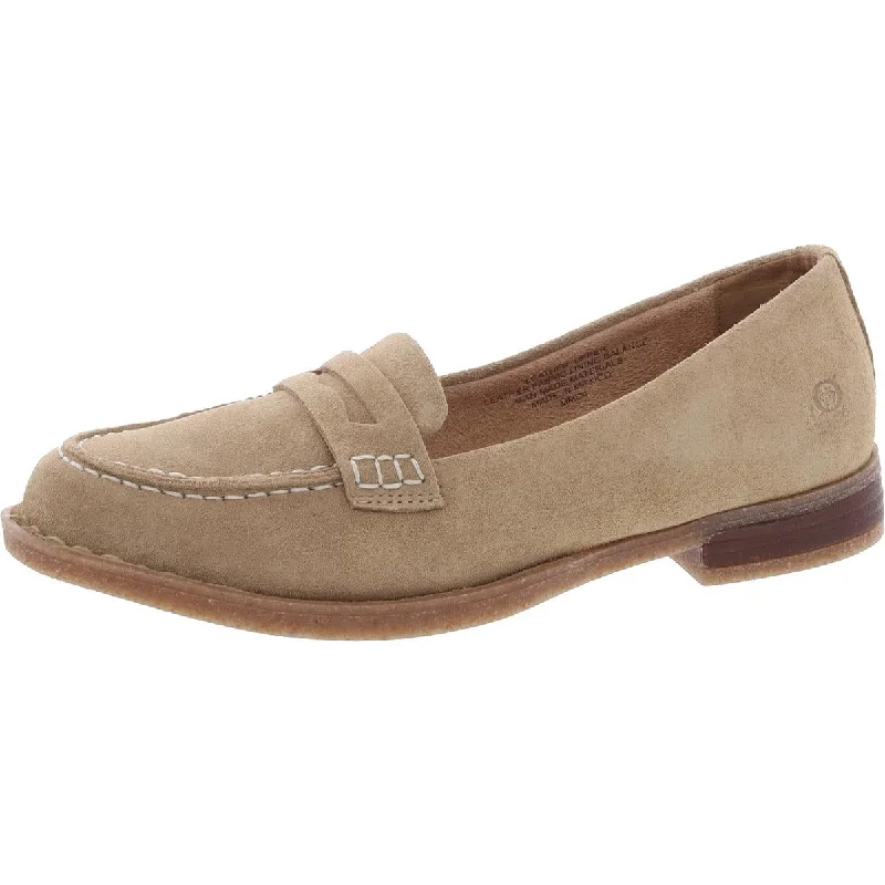 Women's Cashmere - Lined Ballet Flats in Burgundy for Warmth in Cold Weather Born Womens Marlo Cushioned Footbed Faux Suede Loafers