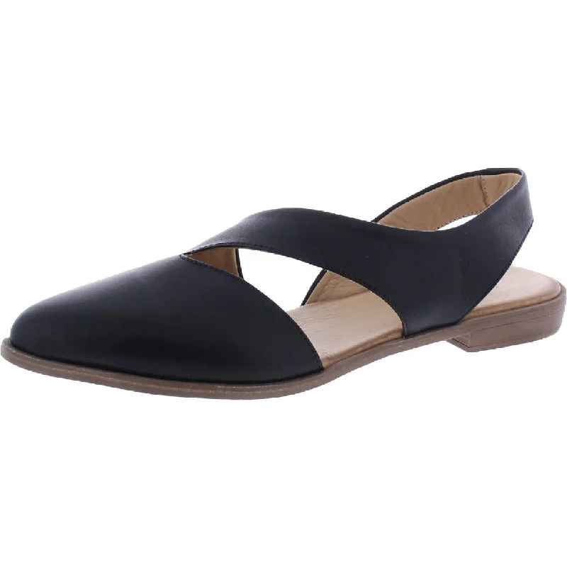 Women's Patent Leather Ballet Flats with Bow Detail in Black for a Classic Look Bueno Womens Bianca Leather Pointed Toe D'Orsay