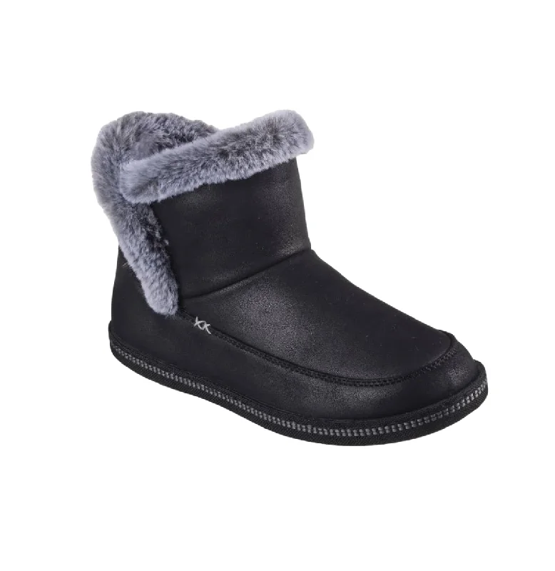 Women's Moccasin - Style Slippers with Fringe Detail in Brown for a Rustic Look Womens Skechers Cozy Campfire - Fresh Breeze Black Comfy Slippers