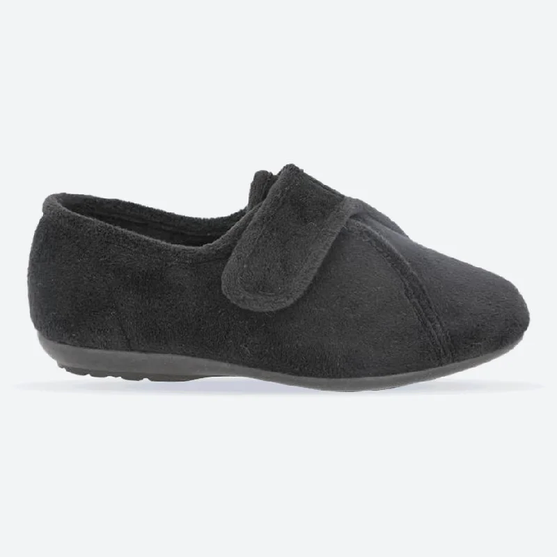 Women's Moccasin - Style Slippers with Fringe Detail in Brown for a Rustic Look Women's Wide Fit DB Ivy Slippers
