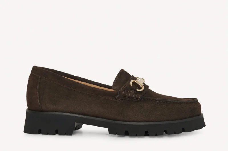 Women's Cashmere - Lined Loafers in Burgundy for Warmth in Winter FARREN