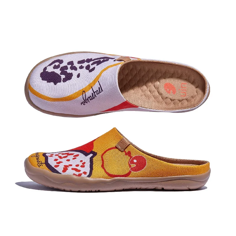Women's Ballet Flat - Style Slippers with a Rhinestone Embellishment in Silver for a Glamorous Touch Pomegranate & Papaya Malaga Women