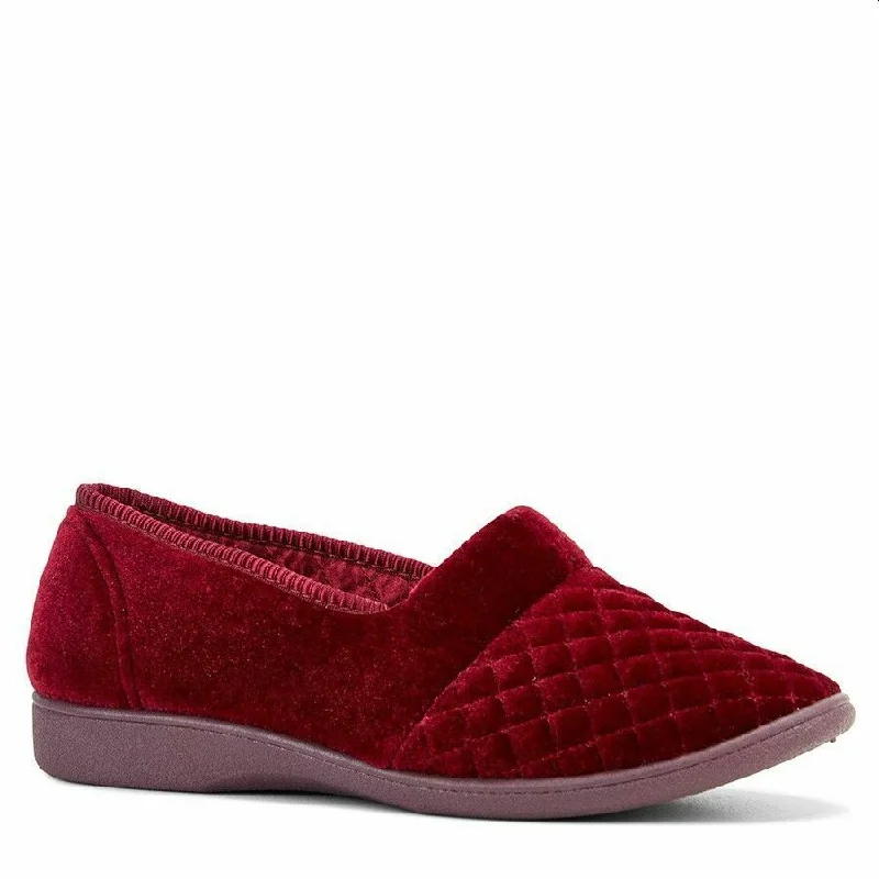 Women's Leather Slippers with a Hand - Stitched Design in Burgundy for Durability Womens Grosby Marcy Slippers Wine Moccasins Shoes Slip On Women's Leather Slippers with a Hand - Stitched Design in Burgundy for Durability Womens Grosby Marcy Slippers Wine Moccasins Shoes Slip On
