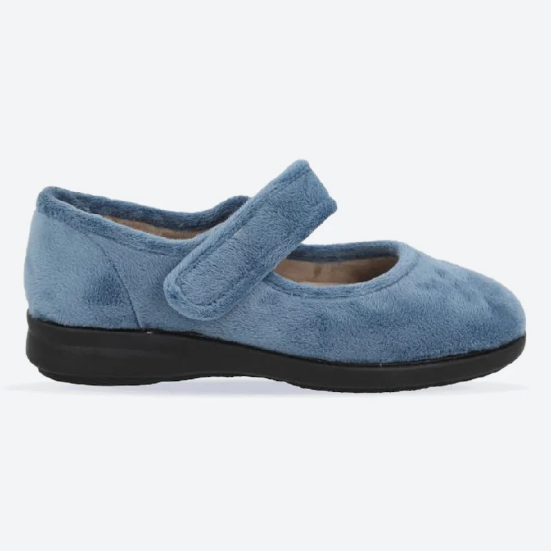 Women's Slippers with a Quilted Pattern in Gray for Added Style Women's Wide Fit DB Trilby Slippers