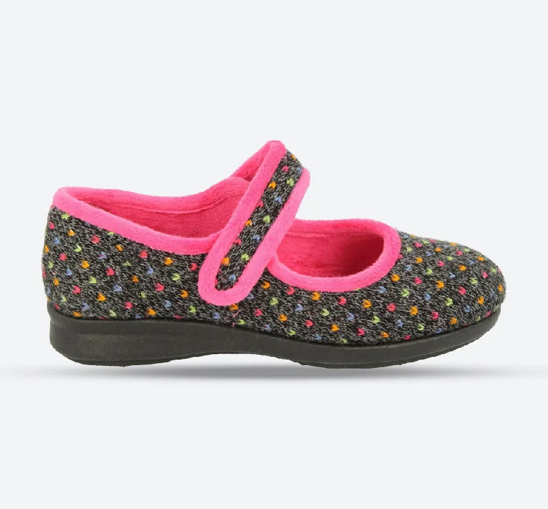 Women's Slippers with a Built - in Heel in Black for a Slightly Elevated Look Womens Wide Fit DB Pitsford Slippers