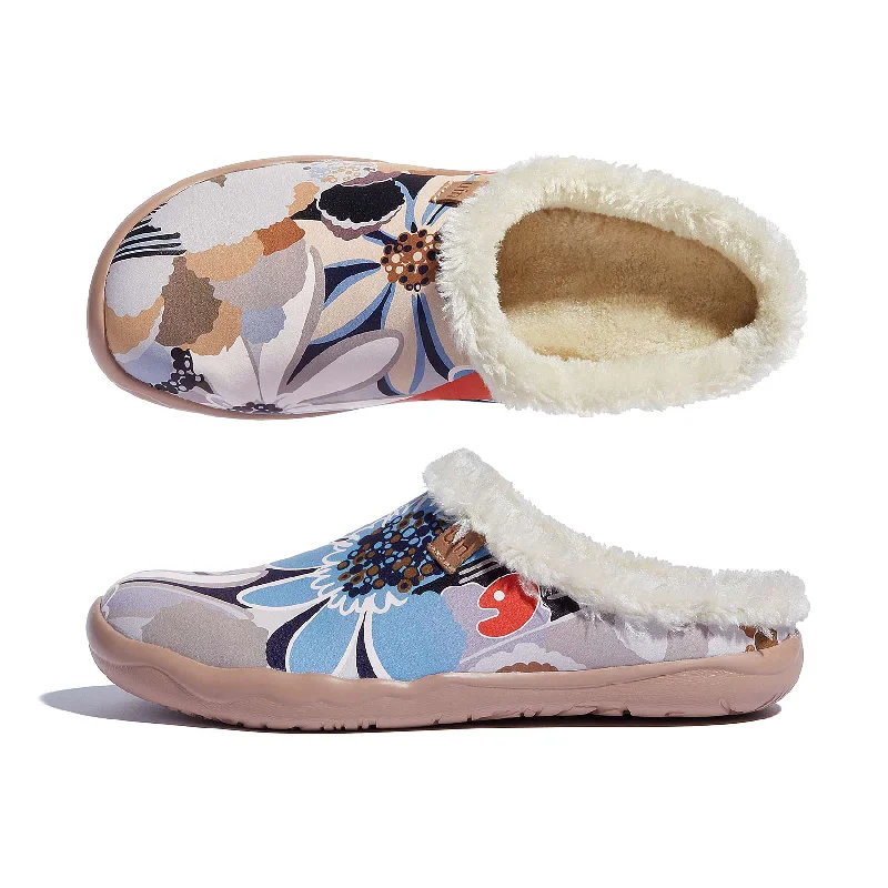 Women's Slippers with a Quilted Pattern in Gray for Added Style Clematis Malaga Women