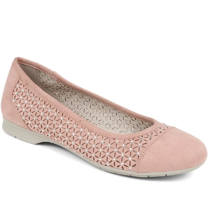 Women's casual ballet flats for a feminine look Embellished Pumps - JANSP39007 / 325 059 Women's casual ballet flats for a feminine look Embellished Pumps - JANSP39007 / 325 059