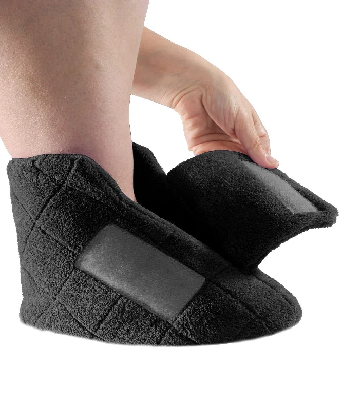Women's Shearling Lined Slippers with a Fleece Upper in Tan for Ultimate Warmth Women's Plush Bootie Slippers
