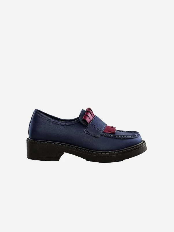 Women's Glitter - Embellished Loafers in Silver for a Sparkly Party Look Diane Women's 3 in 1 Corn Leather Vegan Loafers | Navy Blue Women's Glitter - Embellished Loafers in Silver for a Sparkly Party Look Diane Women's 3 in 1 Corn Leather Vegan Loafers | Navy Blue