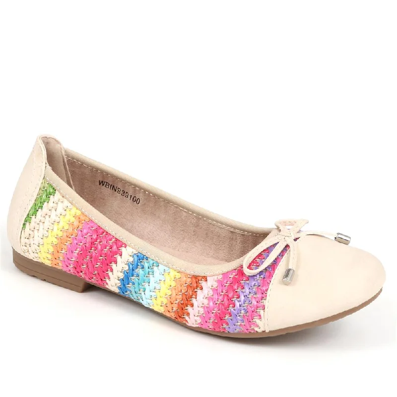 Women's casual canvas shoes for a laid - back look Bow-Detail Ballet Pumps - WBINS39100 / 325 197 Women's casual canvas shoes for a laid - back look Bow-Detail Ballet Pumps - WBINS39100 / 325 197