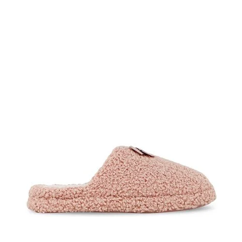 Women's Faux Fur Lined Slippers with Memory Foam Insoles in Pink for Cozy Nights Grosby Womens Snugg Comfortable Home Slippers Blush