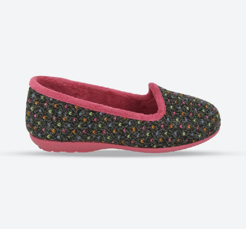 Women's Backless Slippers with a Furry Trim in Light Pink for a Cute and Casual Look Womens Wide Fit DB Nottingham Slip On Slippers