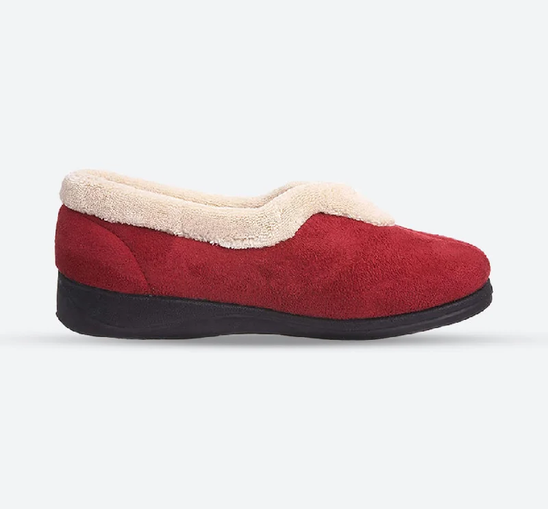 Women's Backless Slippers with a Furry Trim in Light Pink for a Cute and Casual Look Womens Wide Fit Padders Carmen Slippers