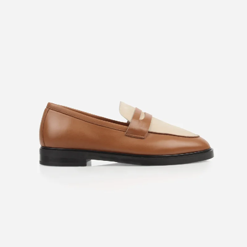 Women's Embroidered Floral Pattern Loafers in Beige for a Spring - Inspired Outfit The Milan Loafer Brandy And Creme Women's Embroidered Floral Pattern Loafers in Beige for a Spring - Inspired Outfit The Milan Loafer Brandy And Creme