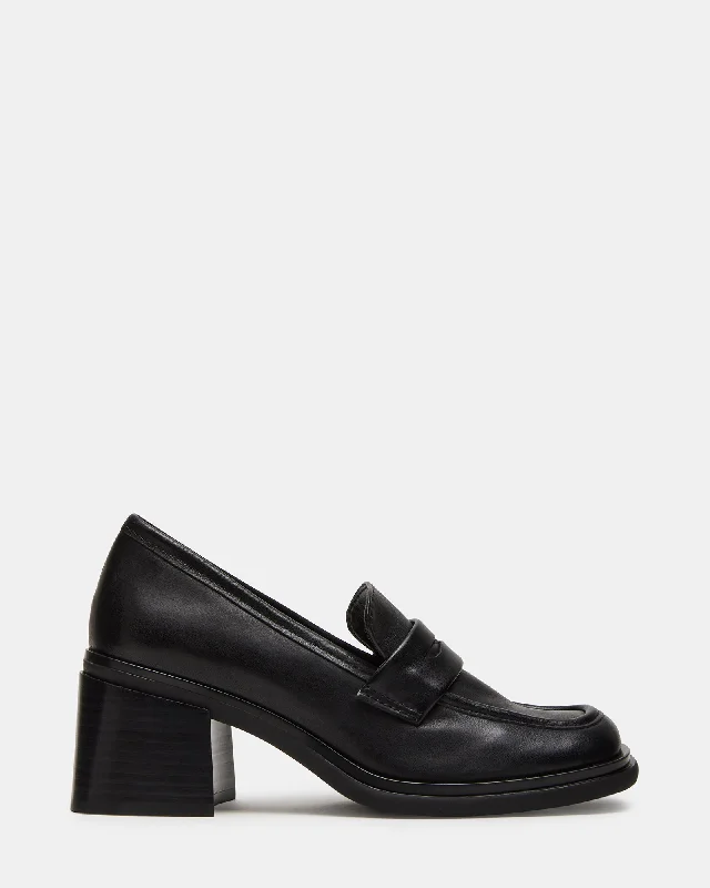 Women's Tassel - Trimmed Loafers with a Low Heel in Olive Green for a Trendy Twist BAXTER BLACK LEATHER Women's Tassel - Trimmed Loafers with a Low Heel in Olive Green for a Trendy Twist BAXTER BLACK LEATHER