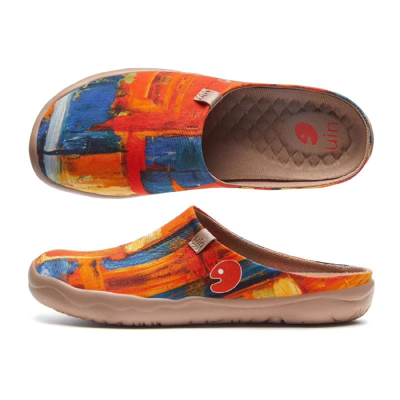 Women's Gel - Cushioned Slippers with a Soft Sole in Blue for All - Day Comfort Color Zone Malaga Women