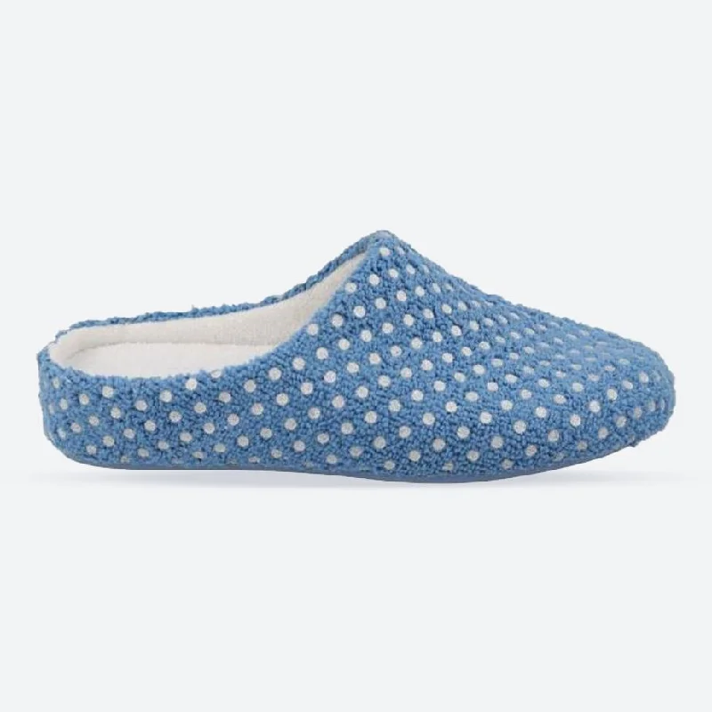 Women's Gel - Cushioned Slippers with a Soft Sole in Blue for All - Day Comfort Women's Wide Fit DB Hawfinch Mule Slippers