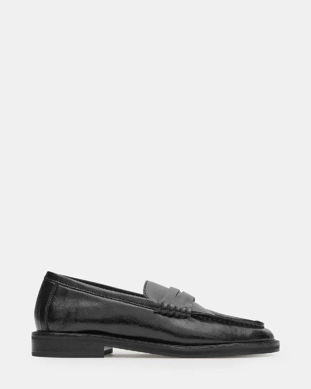 Women's Fur - Lined Loafers in Tan for a Cozy Winter Option MADISON BLACK LEATHER