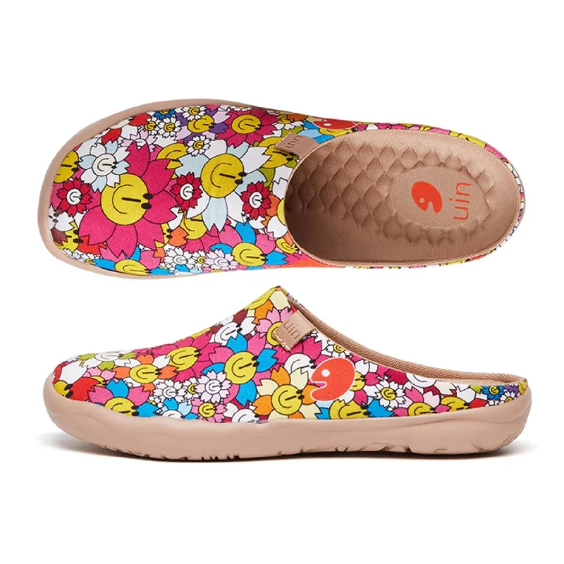 Women's Ballet Flat - Style Slippers with a Rhinestone Embellishment in Silver for a Glamorous Touch Smiley HANA 2 Malaga Slipper Women