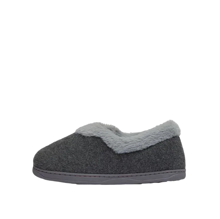 Women's Faux Fur Lined Slippers with Memory Foam Insoles in Pink for Cozy Nights Womens Grosby Invisible Beatrice Grey Fur Slippers Slip On Ladies Shoes