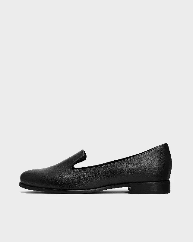 Women's casual sandals for warm - weather outings Lords Black Loafers made of grape leather Vegea Women's casual sandals for warm - weather outings Lords Black Loafers made of grape leather Vegea