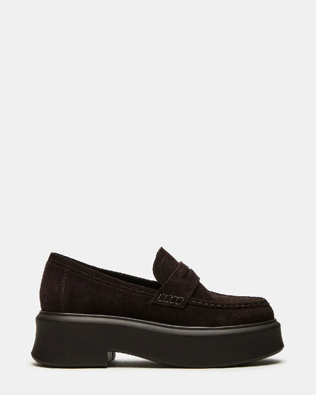 Women's Geometric - Patterned Loafers in Multicolor for a Fashion - Forward Look JUBAL CHOCOLATE BROWN SUEDE Women's Geometric - Patterned Loafers in Multicolor for a Fashion - Forward Look JUBAL CHOCOLATE BROWN SUEDE