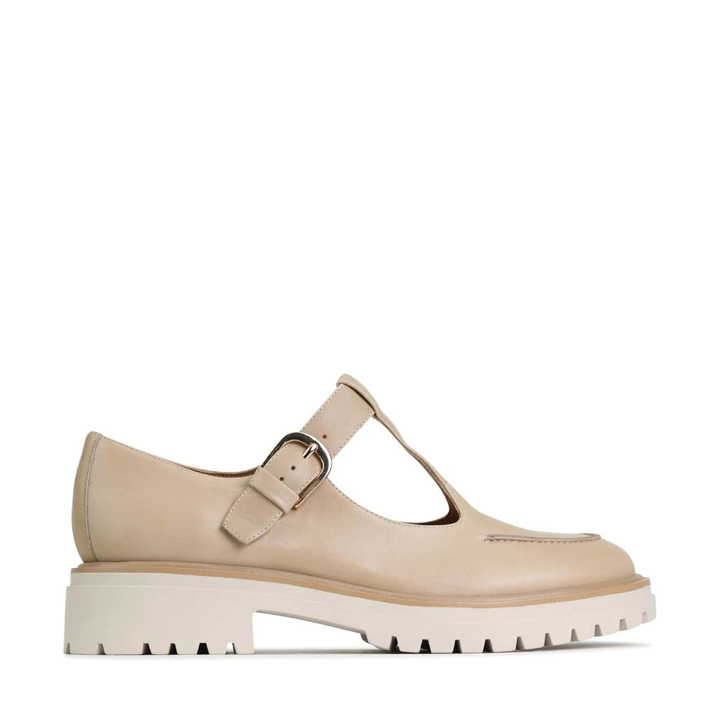 Women's Fur - Lined Loafers in Tan for a Cozy Winter Option EOS Anja Ecru Leather - LAST PAIR size 39 Women's Fur - Lined Loafers in Tan for a Cozy Winter Option EOS Anja Ecru Leather - LAST PAIR size 39