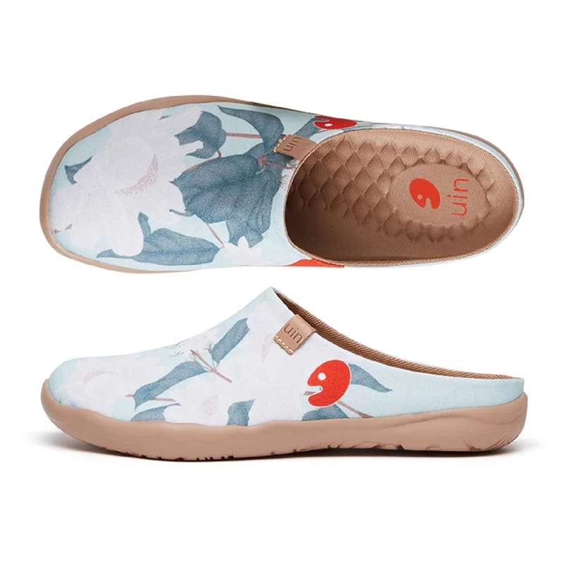 Women's Slippers with a Built - in Heel in Black for a Slightly Elevated Look Minty Peony Malaga Slipper Women