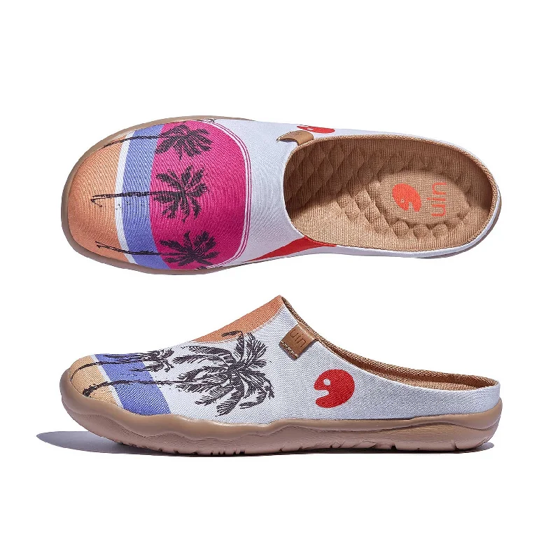 Women's Backless Slippers with a Furry Trim in Light Pink for a Cute and Casual Look Record the Pink Malaga Women