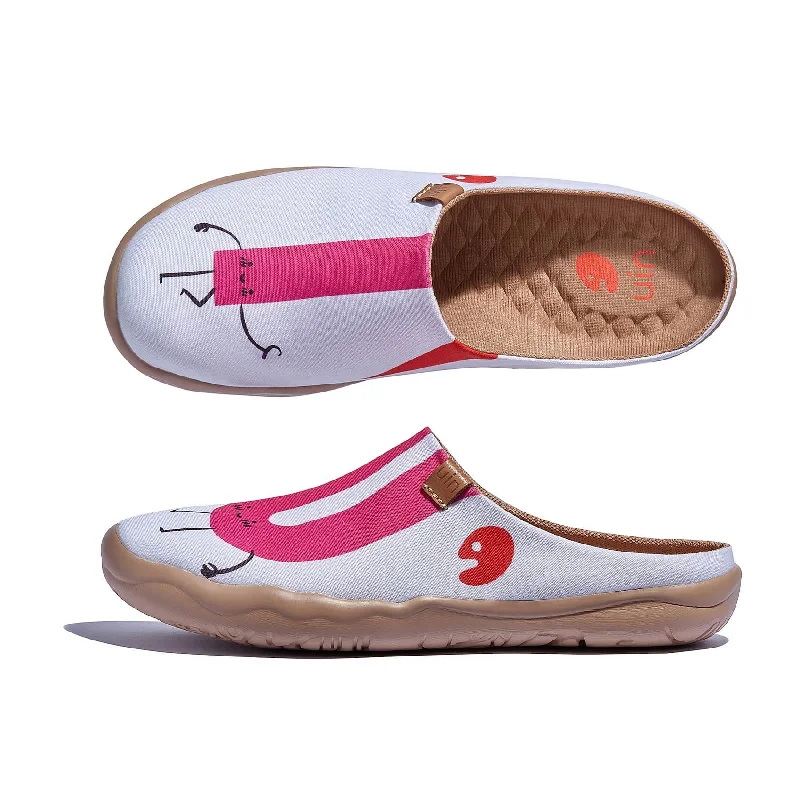 Women's Backless Slippers with a Furry Trim in Light Pink for a Cute and Casual Look Yes I Do Malaga Women