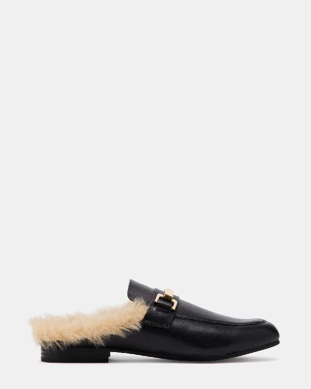 Women's Bow - Embellished Loafers in Red for a Feminine Touch KHLOE BLACK LEATHER