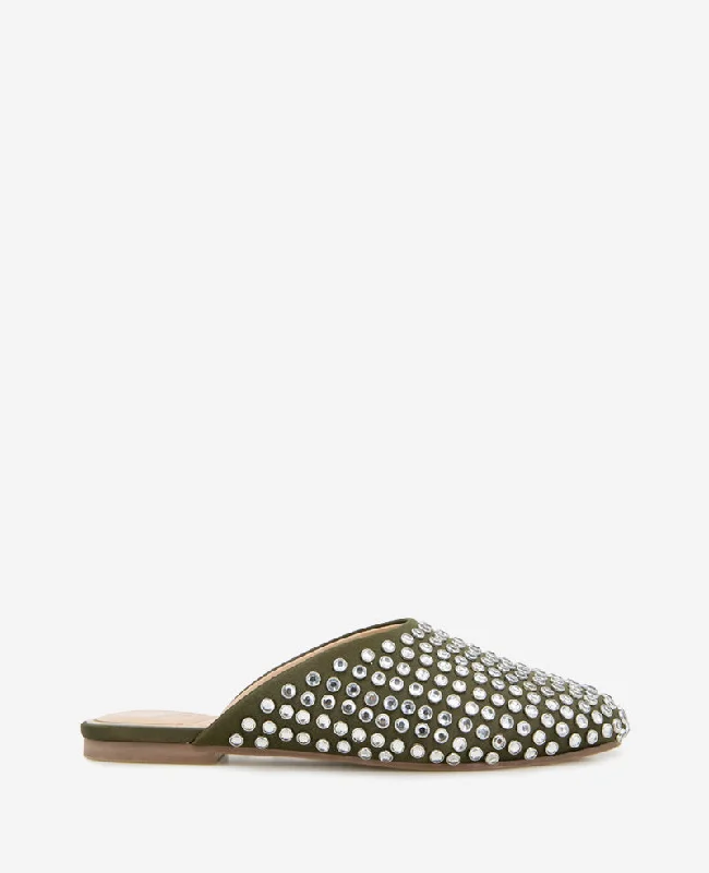 Women's Glitter - Embellished Loafers in Silver for a Sparkly Party Look Saddie Studded Rhinestone Mule Women's Glitter - Embellished Loafers in Silver for a Sparkly Party Look Saddie Studded Rhinestone Mule