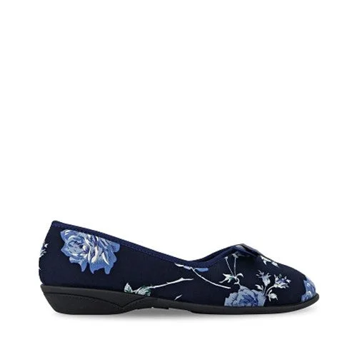 Women's Slippers with a Quilted Pattern in Gray for Added Style Grosby Womens Vera Comfortable Printed Slippers Navy