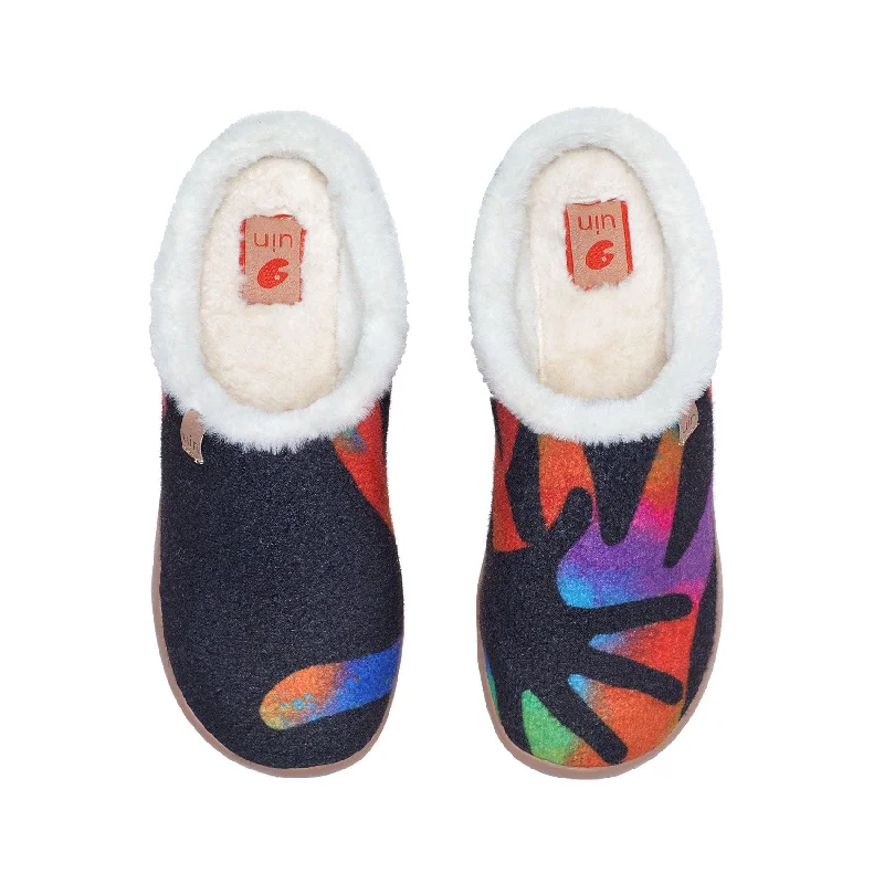 Women's Ballet Flat - Style Slippers with a Rhinestone Embellishment in Silver for a Glamorous Touch Love Palms Malaga Men
