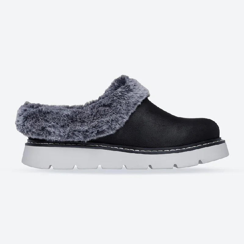 Women's Gel - Cushioned Slippers with a Soft Sole in Blue for All - Day Comfort Women's Wide Fit Skechers 114762 Keepsakes Lite Cozy Blend Slippers