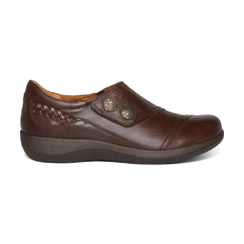 Women's casual suede shoes for a soft texture Aetrex Women's Karina Monk Strap Brown Women's casual suede shoes for a soft texture Aetrex Women's Karina Monk Strap Brown