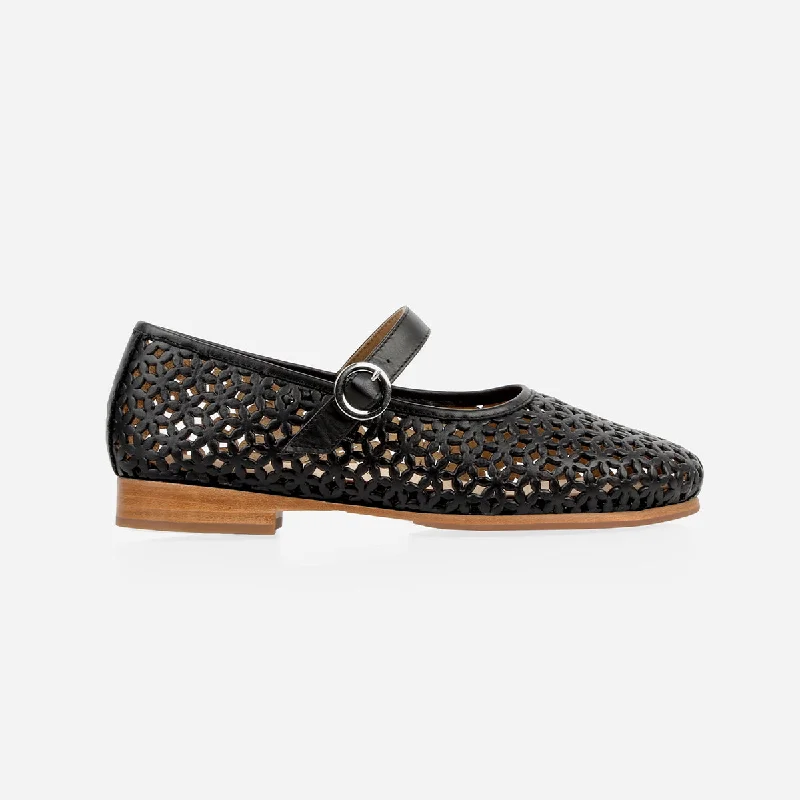 Women's Metallic Foil - Finish Loafers in Gold for a Glamorous Night Out The Modern-Day Mary Jane Perforated Black
