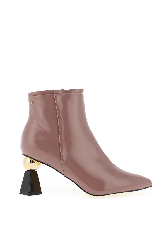women's boots with studsKate Appleby Leiston Patent Geo Ankle Boot, Rosewood
