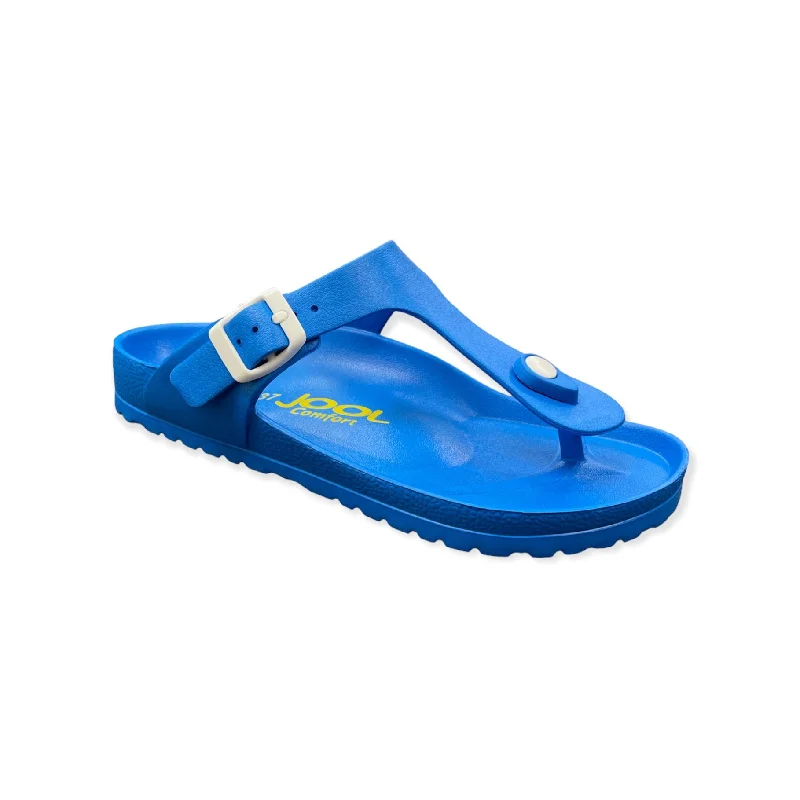 Elastic - Strap Women's Sandals with a Padded Toe in Teal for Easy On - and - OffAndria EVA - Pacific Blue Elastic - Strap Women's Sandals with a Padded Toe in Teal for Easy On - and - OffAndria EVA - Pacific Blue