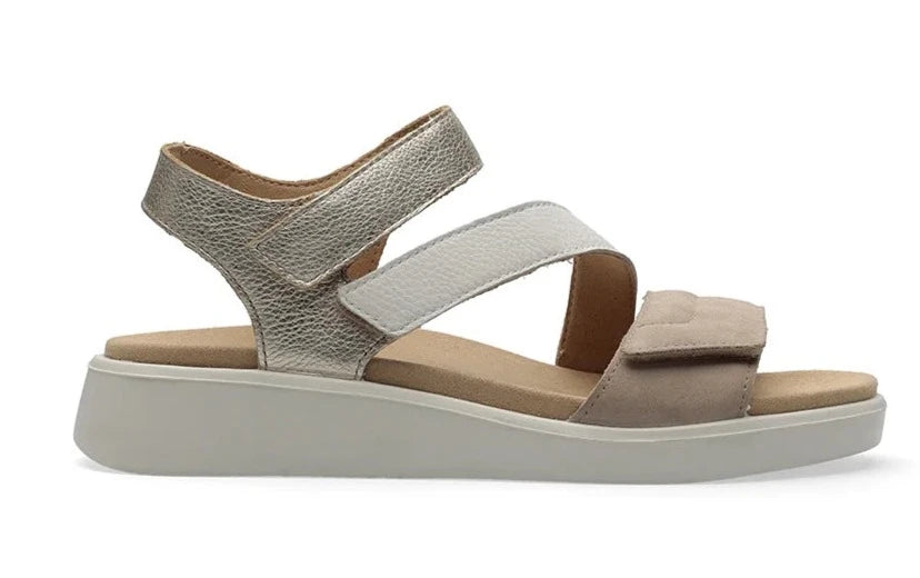 Shock - Absorbing Women's Sandals with a Soft Insole in Black for Active LifestylesAra 12-21407-11 Gold Shock - Absorbing Women's Sandals with a Soft Insole in Black for Active LifestylesAra 12-21407-11 Gold