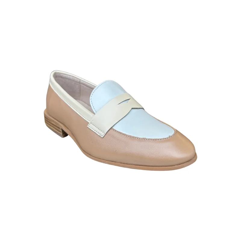 Plus Size Women's Wide - Fit Penny Loafers in Black for All - Day ComfortB7622 Tan/Stone Loafer