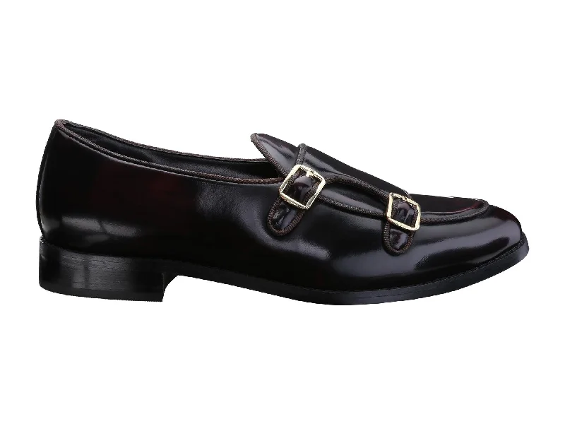 Plus Size Women's Wide - Fit Penny Loafers in Black for All - Day ComfortBello Patent Cherry/Black Double Monk Loafers Plus Size Women's Wide - Fit Penny Loafers in Black for All - Day ComfortBello Patent Cherry/Black Double Monk Loafers