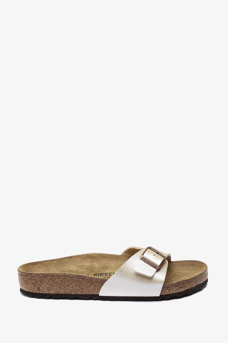 Elastic - Strap Women's Sandals with a Padded Toe in Teal for Easy On - and - OffBirkenstock 940151 Madrid BF Graceful Pearl White Elastic - Strap Women's Sandals with a Padded Toe in Teal for Easy On - and - OffBirkenstock 940151 Madrid BF Graceful Pearl White